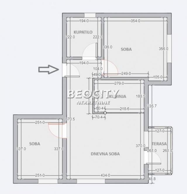 Voždovac, Lekino brdo, , 2. 5, 57m2, 182400EUR