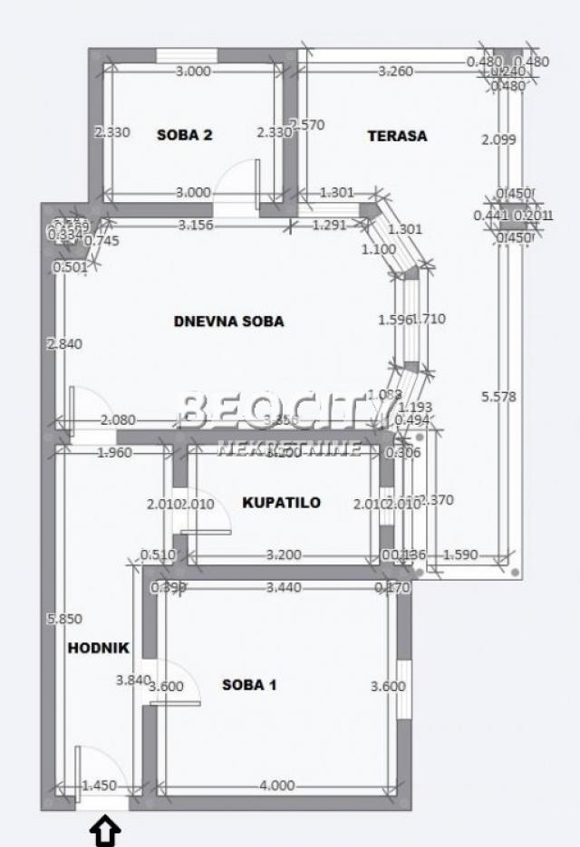 Čukarica, Železnik, Svete Milutinovića, 2. 5, 76m2, 121600EUR