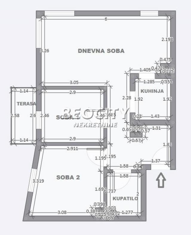 Zvezdara, Mirijevo, Jelisavete Andrejević, 3. 0, 54m2, 110000EUR