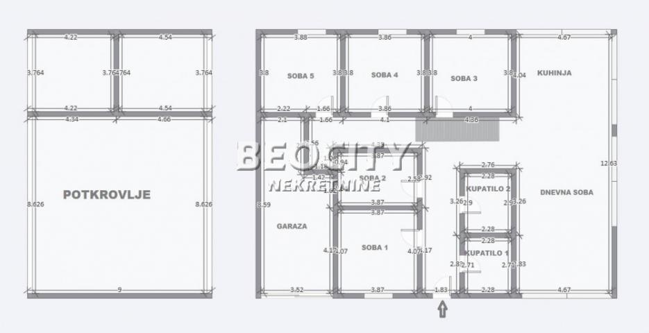 Čukarica, Ostružnica, Ljube Rankovića, 5. 5, 228m2, 270000EUR