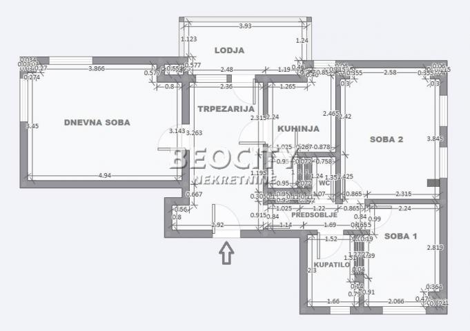 Novi Beograd, Blok 34, Bulevar Arsenija Čarnojevića, 3. 0, 70m2, 196000EUR