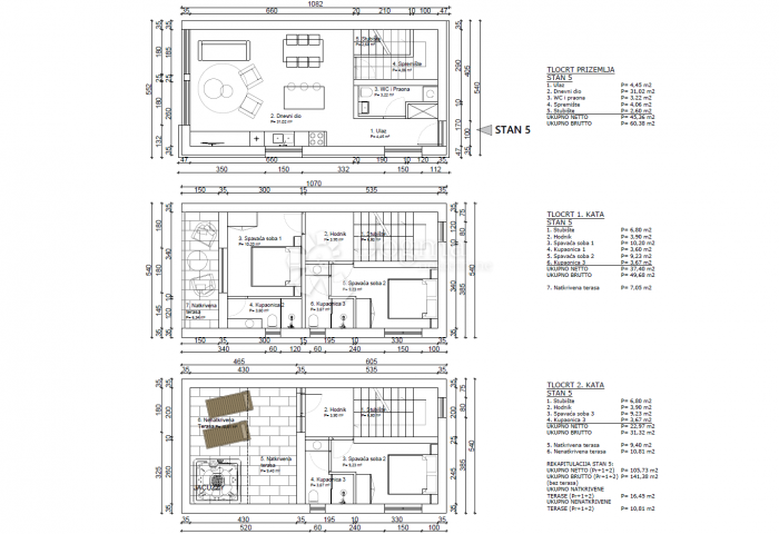 Wohnung Poreč, 74,13m2