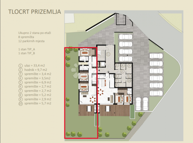 Wohnung Novigrad, 336,50m2