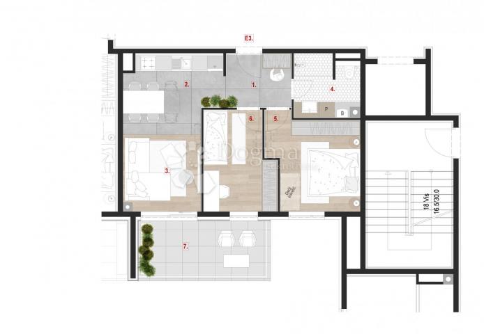 Wohnung Centar, Pula, 50,73m2