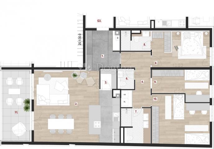 Wohnung Centar, Pula, 50,73m2