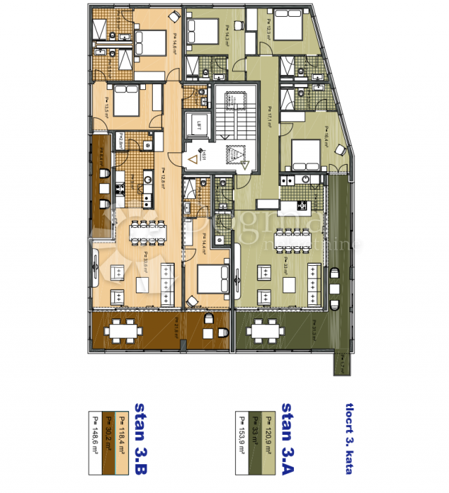 Wohnung Vela Luka, 152,20m2