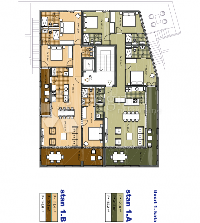 Wohnung Vela Luka, 152,20m2