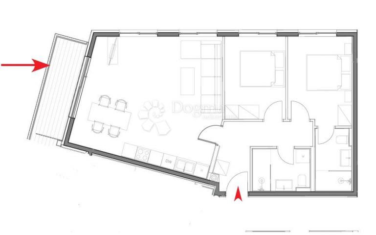 Umag, new building, spacious apartment with garage