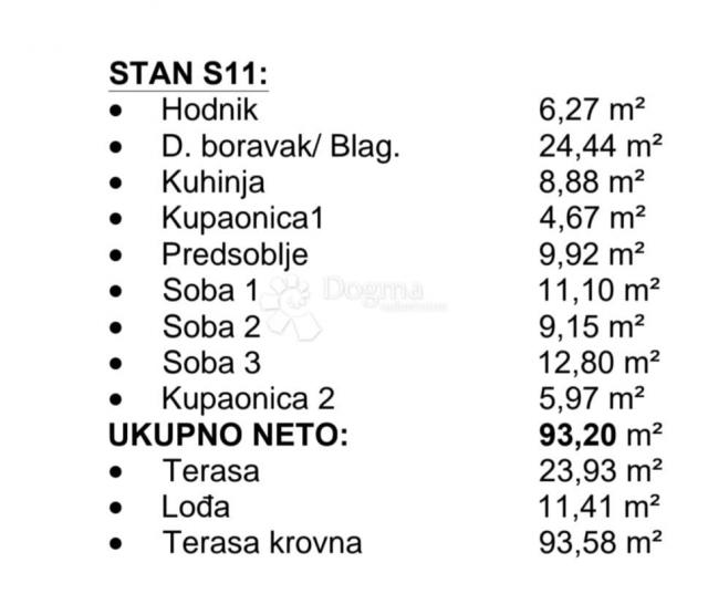 Flat Čiovo, Trogir, 93,20m2