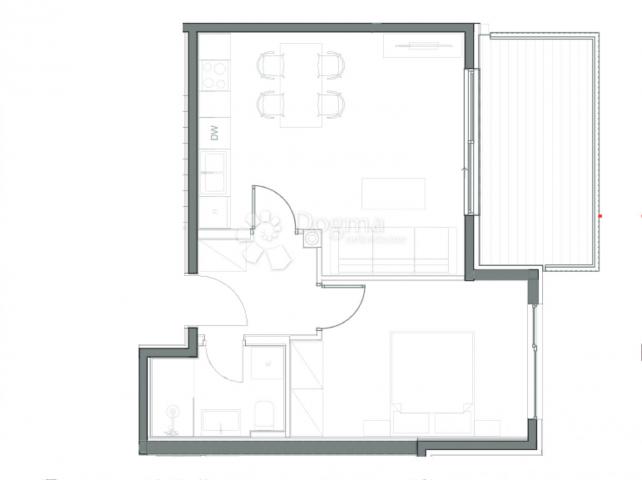 Studio-Apartment, Erdgeschoss, mit Garten, Neubau, Umag