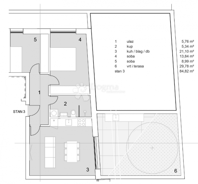 Flat Brodarica, Šibenik - Okolica, 87,84m2