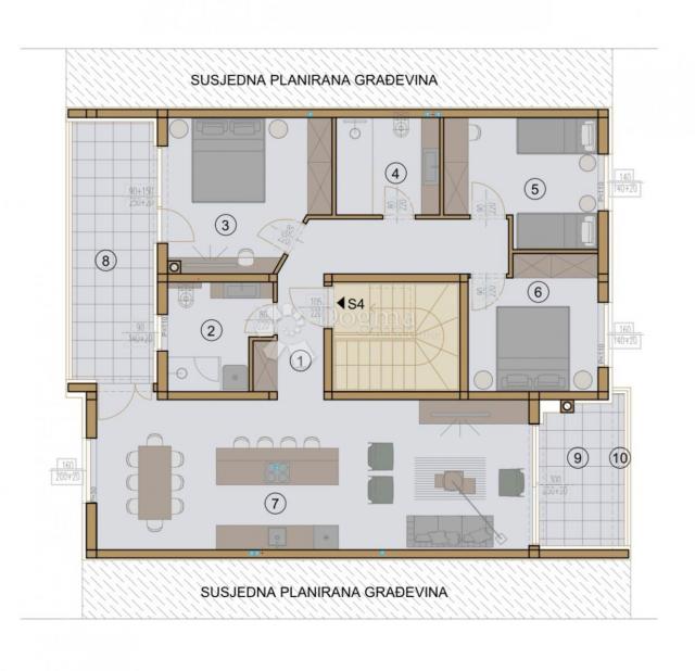 Flat Valdebek, Pula, 121,14m2