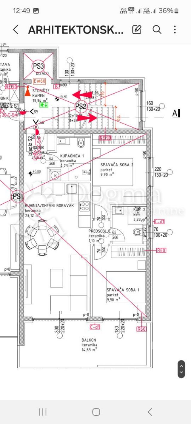 Wohnung Okrug Gornji, Okrug, 71,46m2