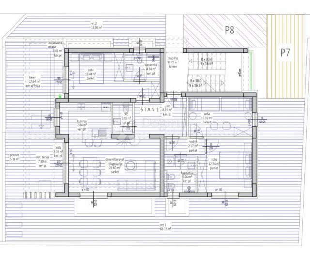 Wohnung Kožino, Zadar - Okolica, 116,32m2