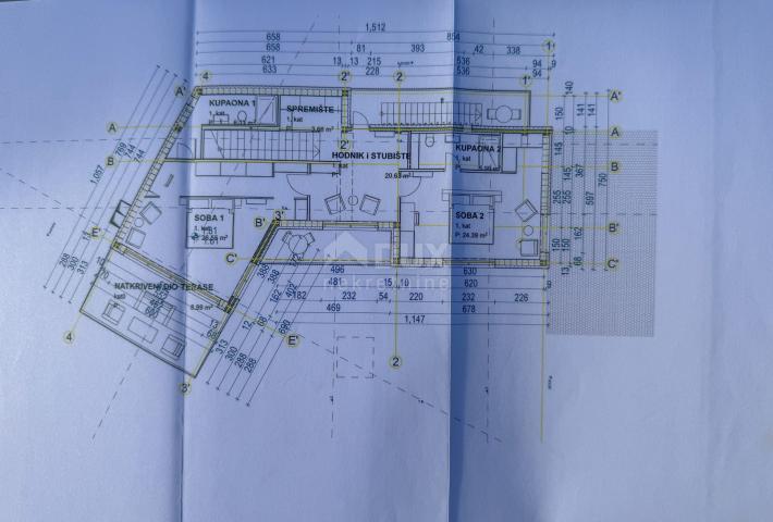 OPATIJA, POLJANE - Grundstück 4400m2 mit Baugenehmigung für Villa mit Pool und Meerblick