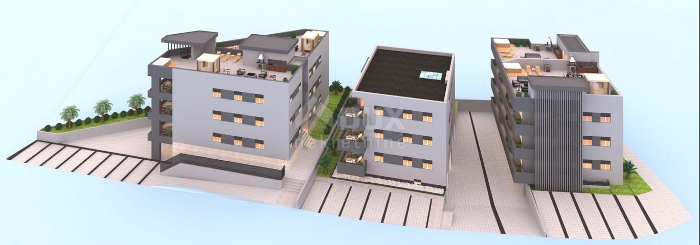 ZADAR, SUKOŠAN, 2 bedroom + bathroom apartment in a superb new building with a sea view