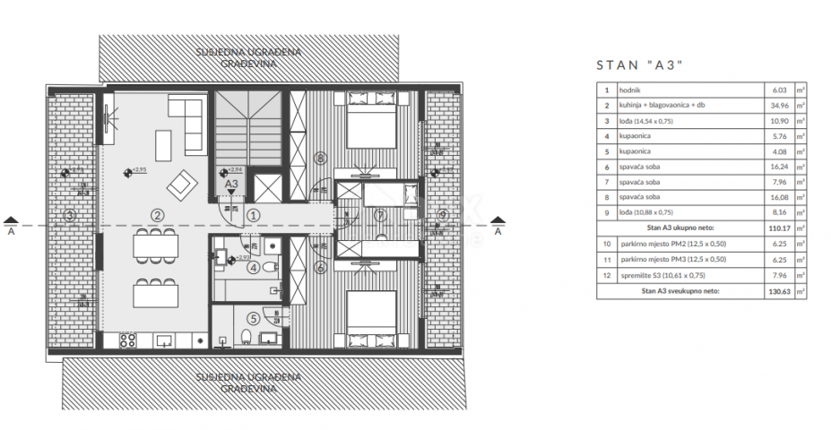 ISTRIEN, BANJOLE 3BR+DB-Wohnung mit 2 Parkplätzen 110 m2 - NEUES GEBÄUDE!!