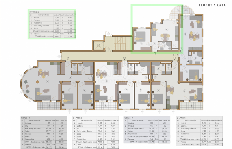 ISTRIEN, PULA - 1BR+DB-Wohnung im 1. Stock eines neuen Gebäudes