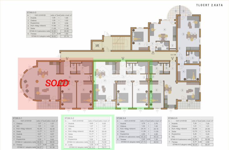 ISTRIEN, PULA - 2-Zimmer-Wohnung im 2. Stock eines neuen Gebäudes