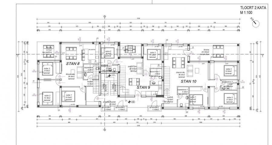 ZADAR, NIN - Penthouse S8 under construction with sea view