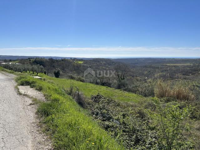 ISTRA, BUJE - Građevinsko zemljište s otvorenim pogledom na more i građevinskom dozvolom