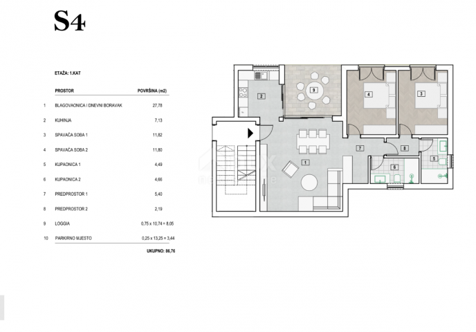 PRIMOŠTEN, DOLAC - Apartment S4 mit der schönsten Aussicht