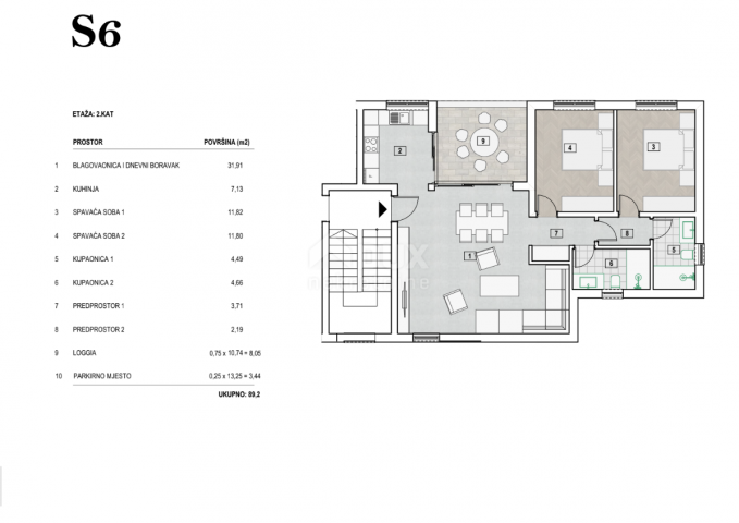 PRIMOŠTEN, DOLAC - Apartment S6 mit der schönsten Aussicht