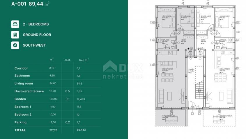 ZADAR, PRIVLAKA Apartment on the ground floor 100 meters from the sea!