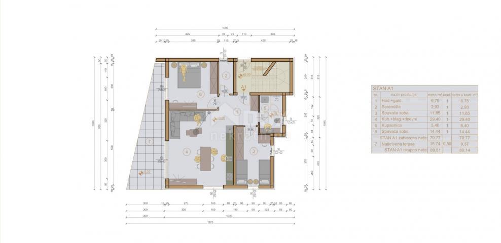 ISTRIEN, MEDULIN - 2BR+DB-Wohnung im Erdgeschoss eines neuen Gebäudes