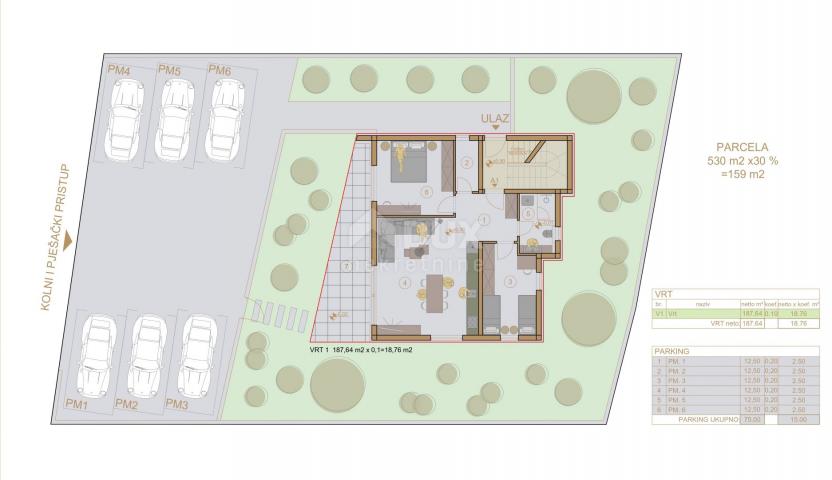 ISTRIEN, MEDULIN - 2BR+DB-Wohnung im Erdgeschoss eines neuen Gebäudes