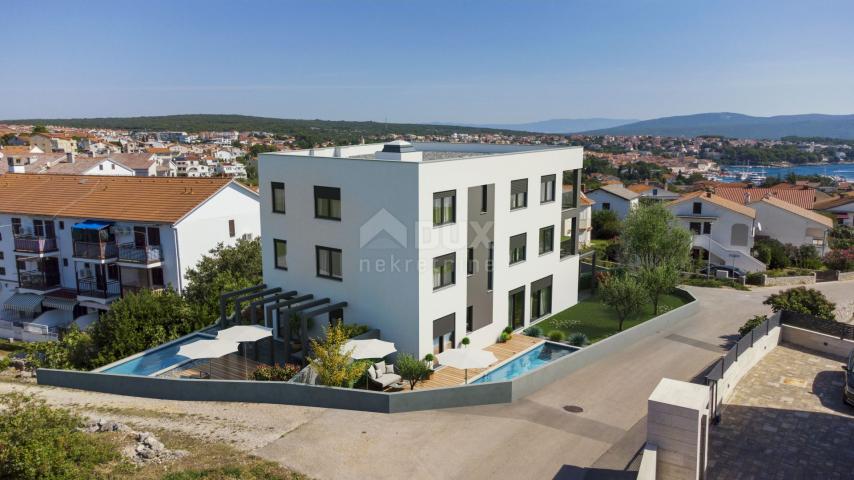 INSEL KRK, STADT KRK - NEUES GEBÄUDE - Apartment mit Meerblick