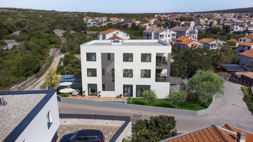 INSEL KRK, STADT KRK - NEUES GEBÄUDE - Apartment mit Meerblick