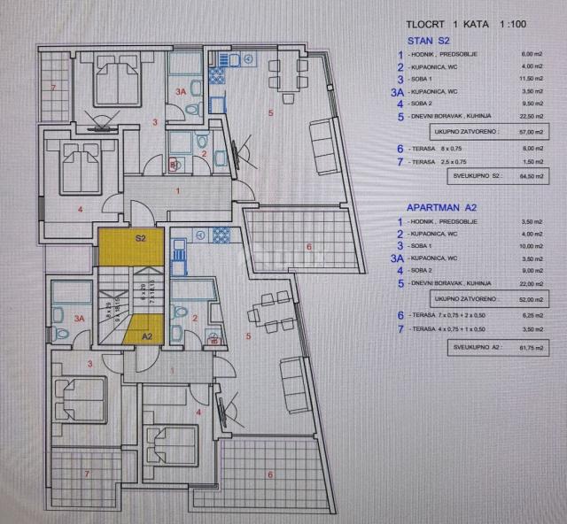 PAG, NOVALJA - Moderne Wohnung 60 m vom Meer entfernt, S2