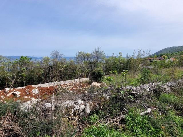 ISTRIEN, RABAC - Grundstück mit offenem Meerblick und Baugenehmigung