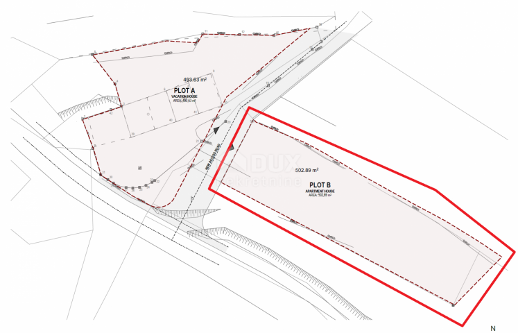 LABIN, SVETA MARINA- stara kuća s građevinskim zemljištem 935m2, pogledom na more i 2 idejna projekt