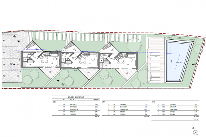 LABIN, SVETA MARINA- stara kuća s građevinskim zemljištem 935m2, pogledom na more i 2 idejna projekt