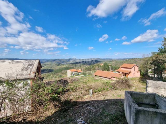 ISTRA, BUZET - Imanje s 4 stambena objekta i jednim poslovno-stambenim objektom, otvoreni pogled na 