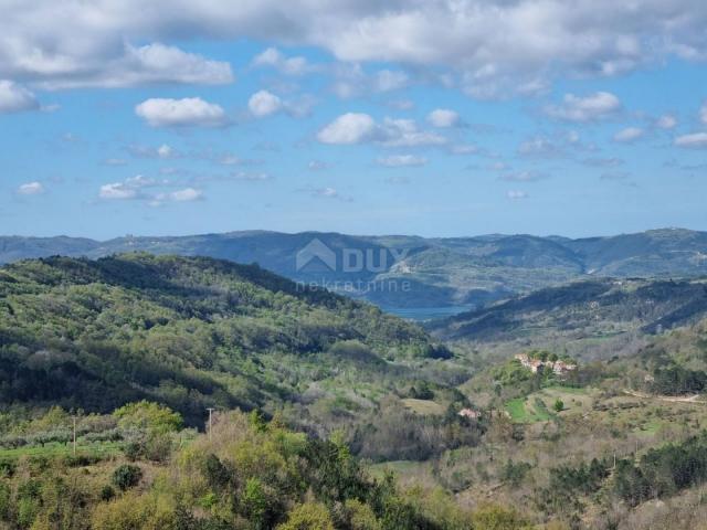 ISTRA, BUZET - Imanje s 4 stambena objekta i jednim poslovno-stambenim objektom, otvoreni pogled na 