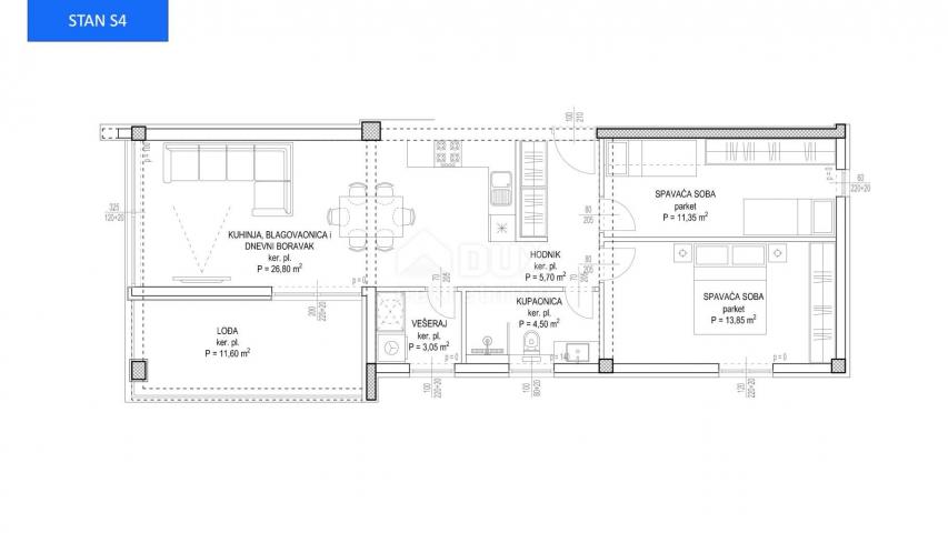 Wohnung Diklovac, Zadar, 103m2