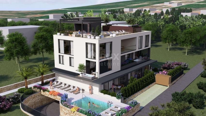 ZADAR, SUKOŠAN – Luxuriöses Penthouse im Bau, 1. Reihe zum Meer B201