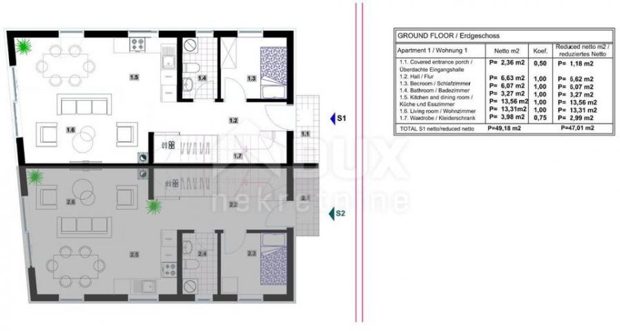 ISTRIEN, PEROJ - Modernes Doppelhaus mit Swimmingpool