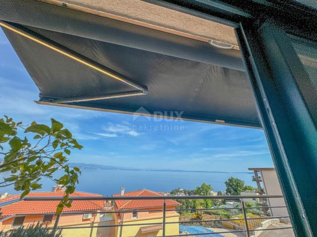 OPATIJA, CENTER - top-quality apartment in a new building with furniture, panoramic view, garage, el