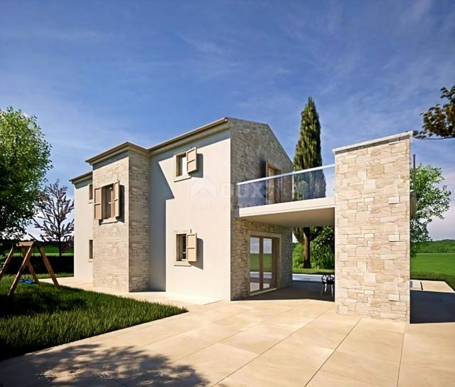 ISTRIA, VIŠNJAN - House with pool and sea view