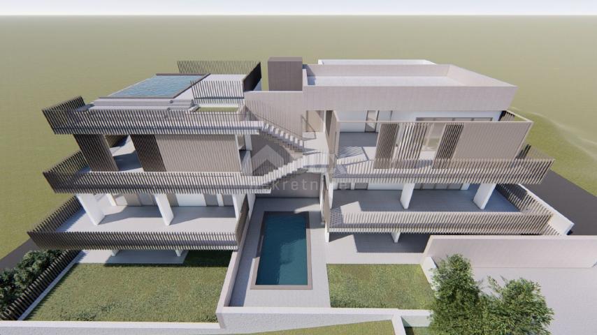 ZADAR, VIDIKOVAC - Apartment under construction with garage and sea view S5