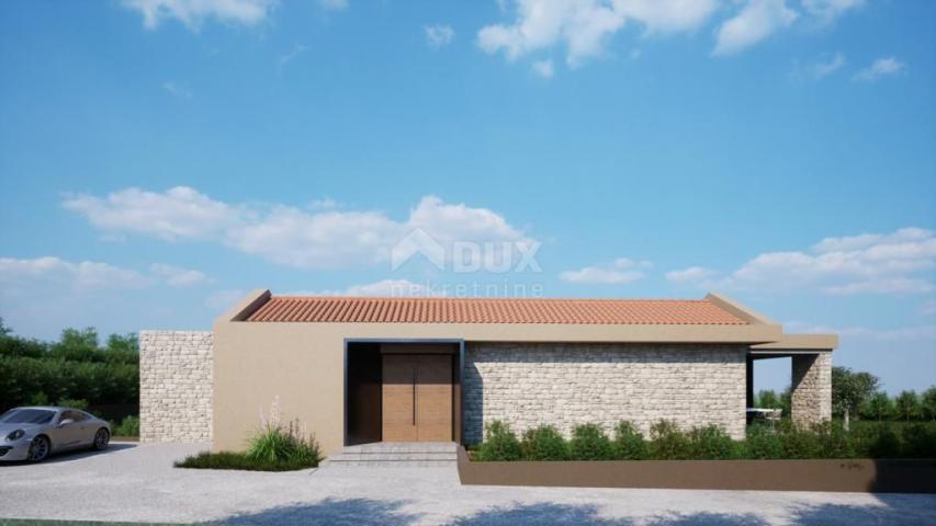 ISTRIA, BUJE - Building plot with permission for two villas with swimming pool, beautiful sea view