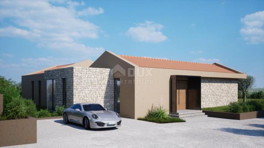 ISTRIA, BUJE - Building plot with permission for two villas with swimming pool, beautiful sea view