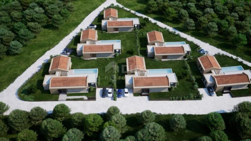 ISTRIA, BUJE - Building plot with permission for two villas with swimming pool, beautiful sea view