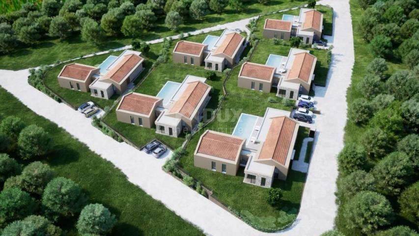 ISTRIA, BUJE - Building plot with permission for two villas with swimming pool, beautiful sea view