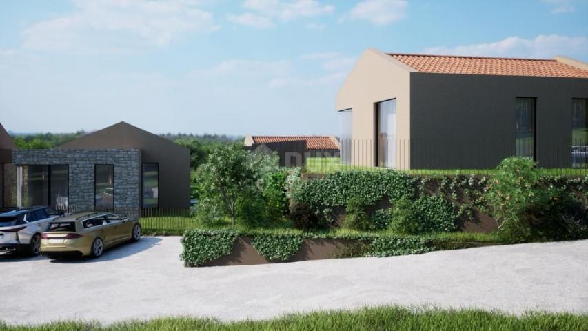 ISTRIA, BUJE - Building plot with permission for two villas with swimming pool, beautiful sea view