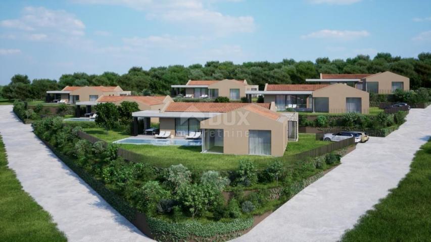 ISTRIA, BUJE - Building plot with permission for two villas with swimming pool, beautiful sea view